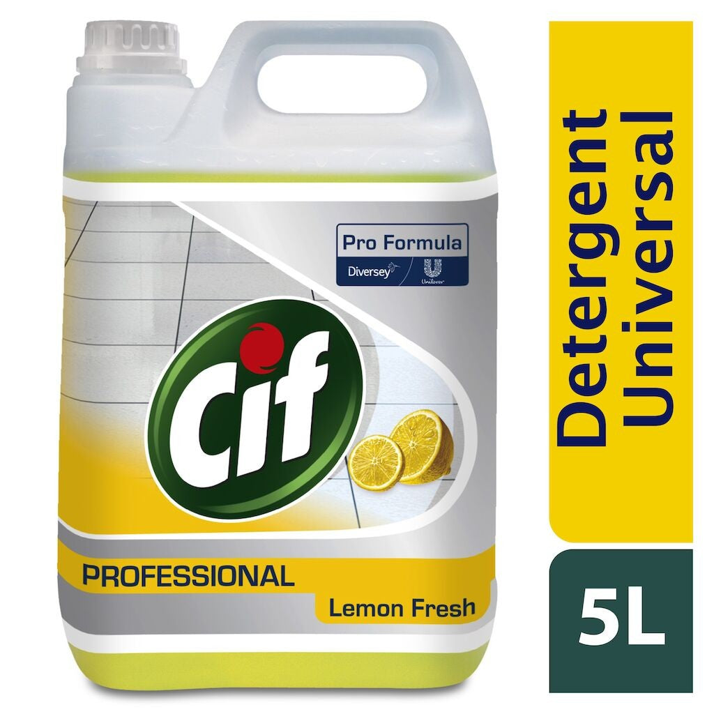 Pachet CIF Professional APC Lemon Fresh – Detergent Universal, Parfum de Lamaie, 2×5 L