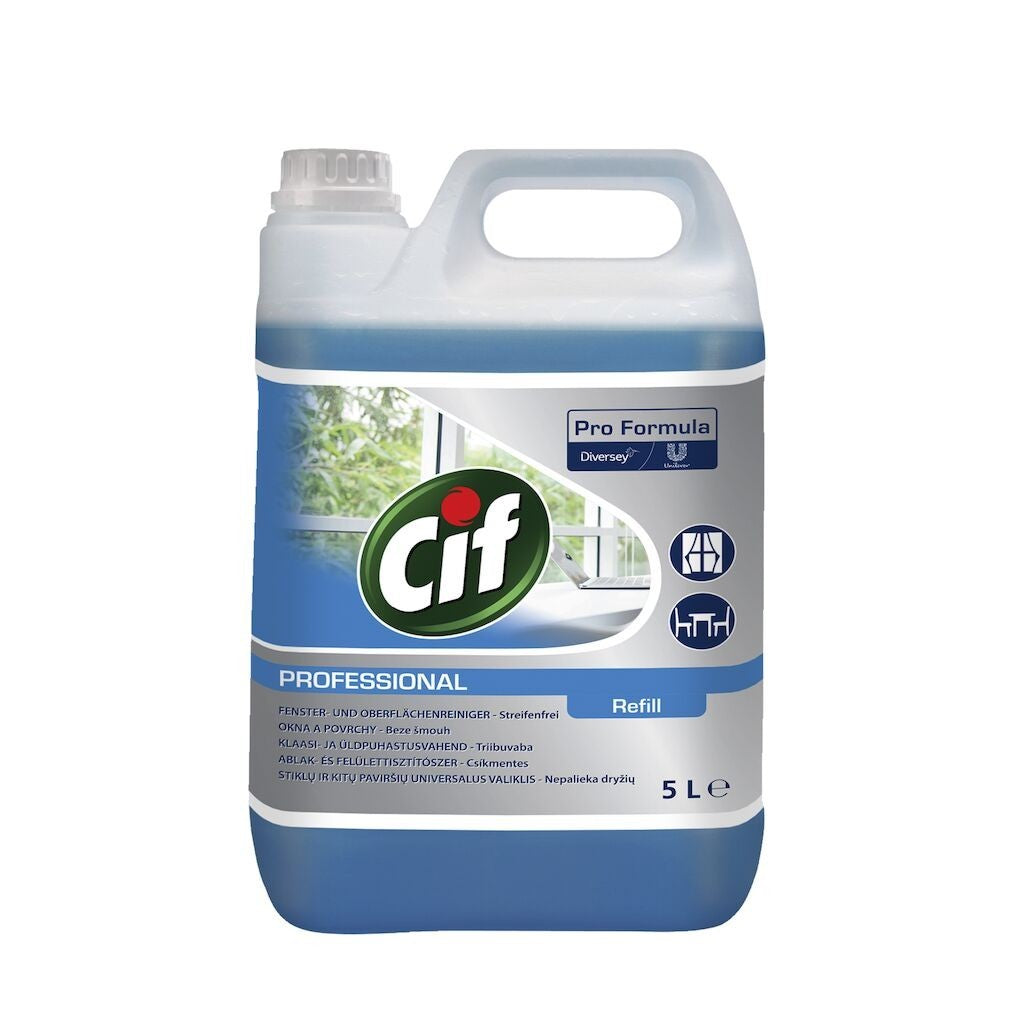 CIF Professional Glass &amp; Multi Surface – Detergent Geamuri si Suprafete 5 L