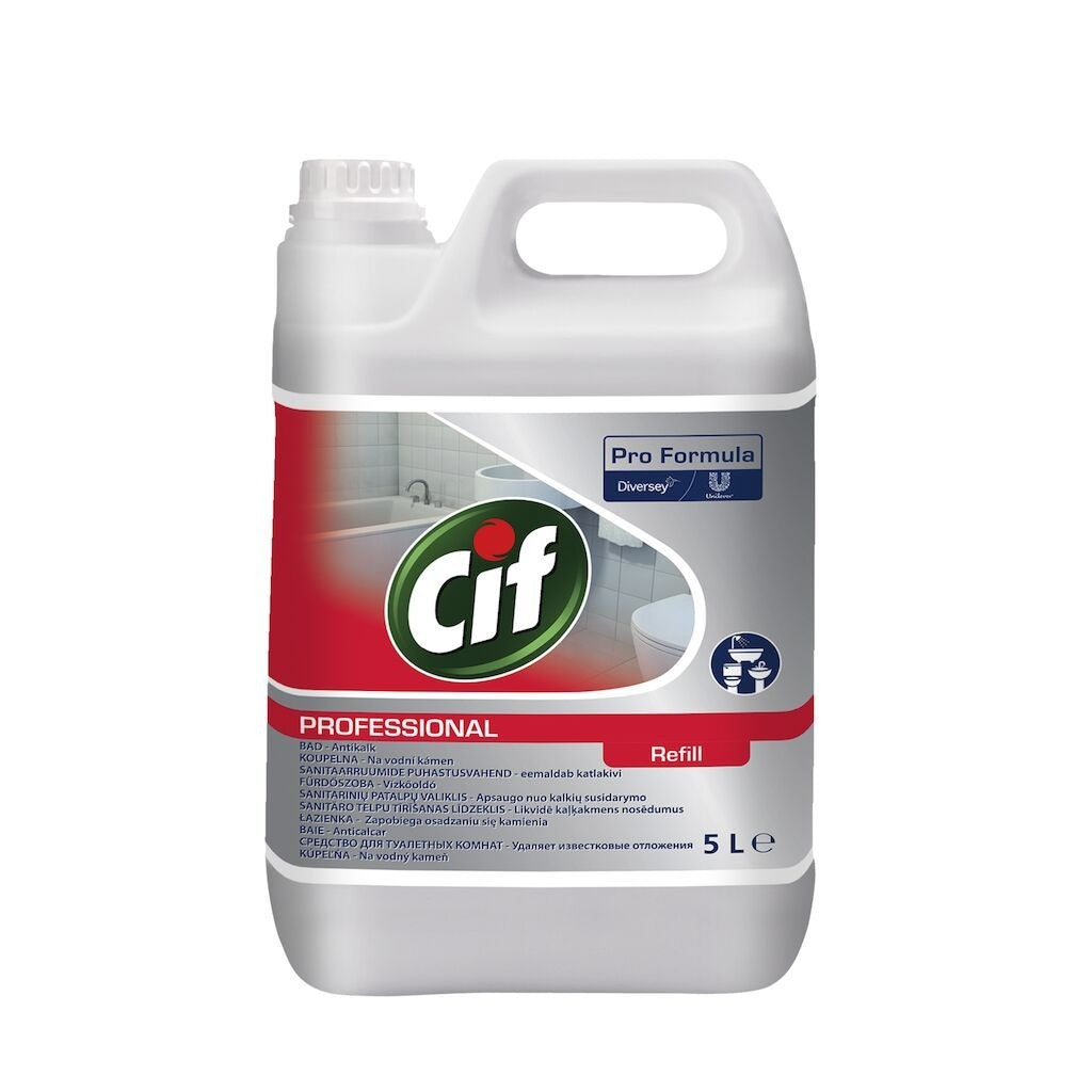 CIF Professional Washroom – Detergent si Detartrant pentru Suprafetele din Baie, 5 L