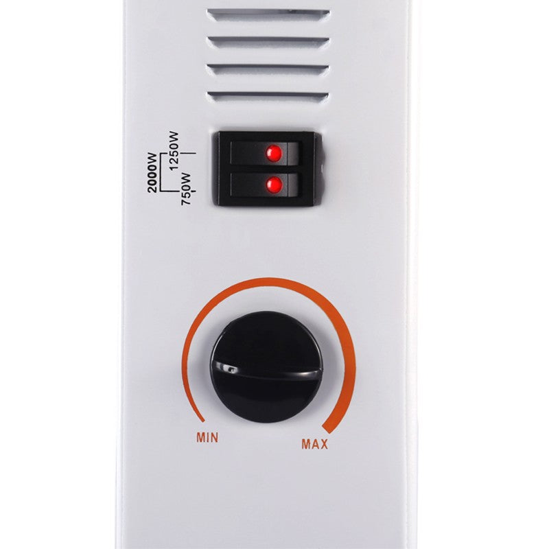 Convector Electric Clasic, 2000W, 3 Trepte de Putere, Termostat, 53x19.8x38 cm, Alb