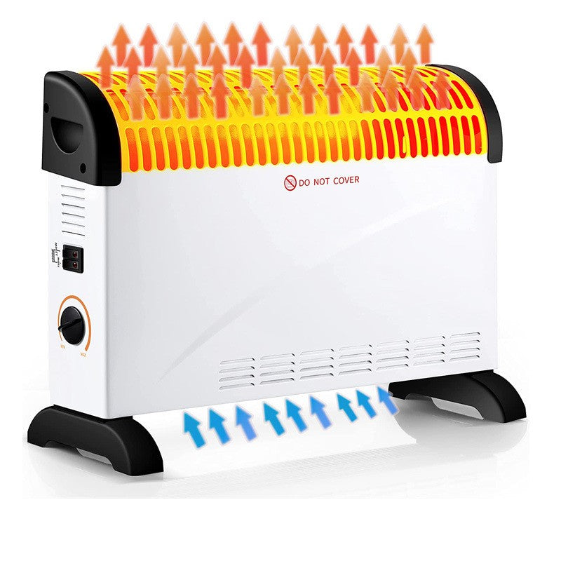 Convector Electric Clasic, 2000W, 3 Trepte de Putere, Termostat, 53x19.8x38 cm, Alb