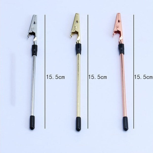 Clema mini pentru fixarea bijuteriilor, Flippy, din Metal, Ajutor pentru Bratari, Incuietori, Fermoare, Ajustare, Clema pentru Gura, 15.5 cm, Argintiu