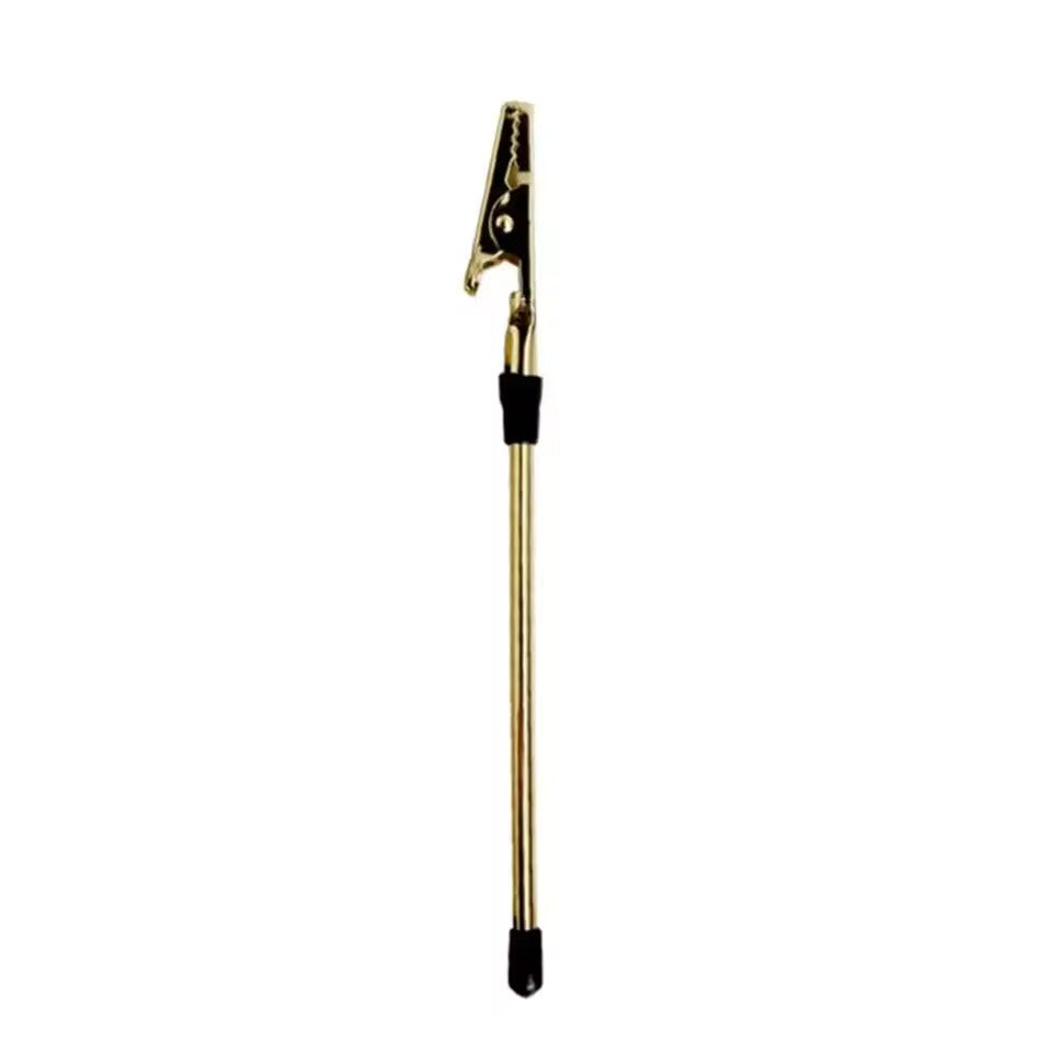 Clema mini pentru fixarea bijuteriilor, Flippy, din Metal, Ajutor pentru Bratari, Incuietori, Fermoare, Ajustare, Clema pentru Gura, 15.5 cm, Auriu