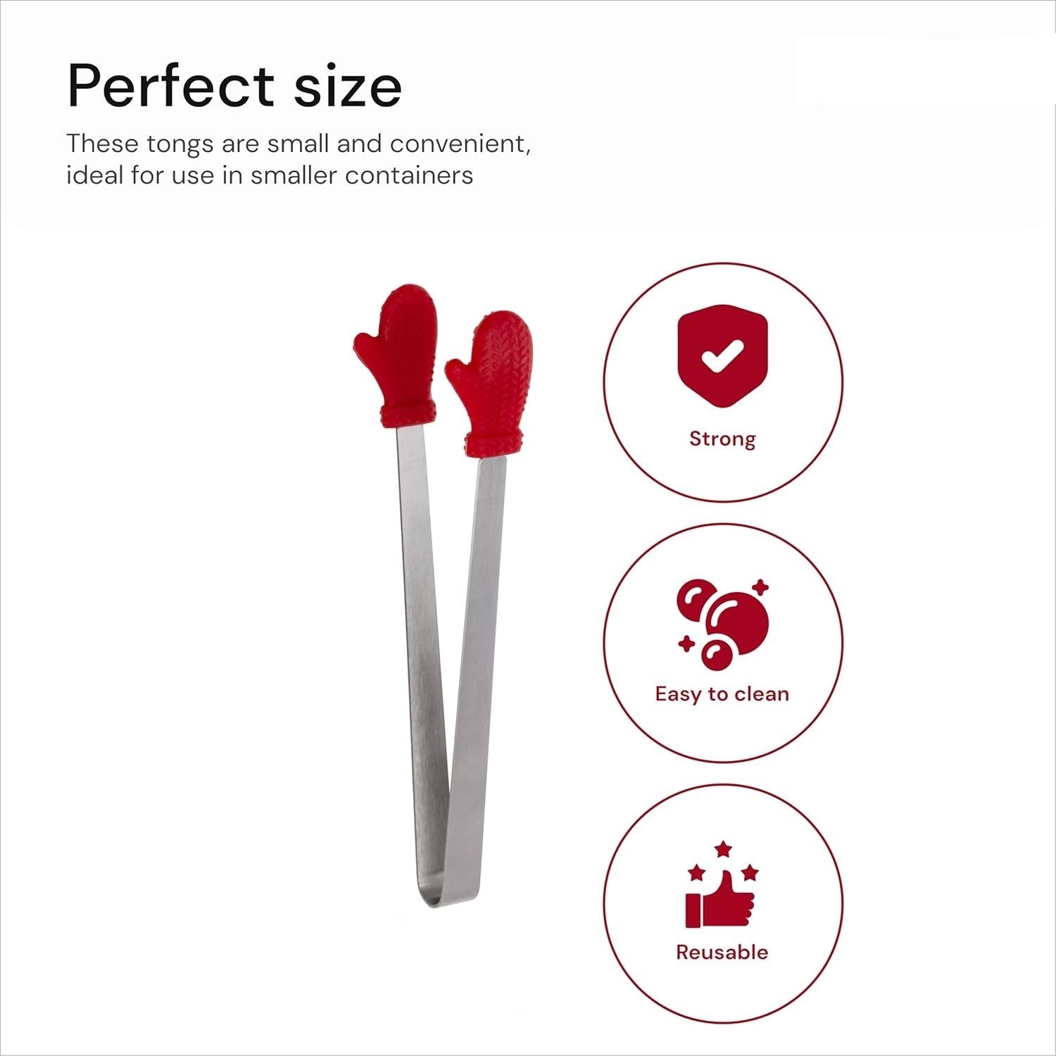 Cleste Creativ pentru Mancare, Model Manusi din Silicon, 14.5x3 cm, Rezistent la Temperaturi Inalte si Coroziune, Rosu