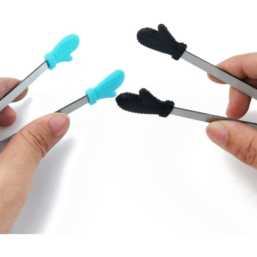 Cleste Creativ pentru Mancare, Model Manusi din Silicon, 14.5x3 cm, Rezistent la Temperaturi Inalte si Coroziune, Albastru