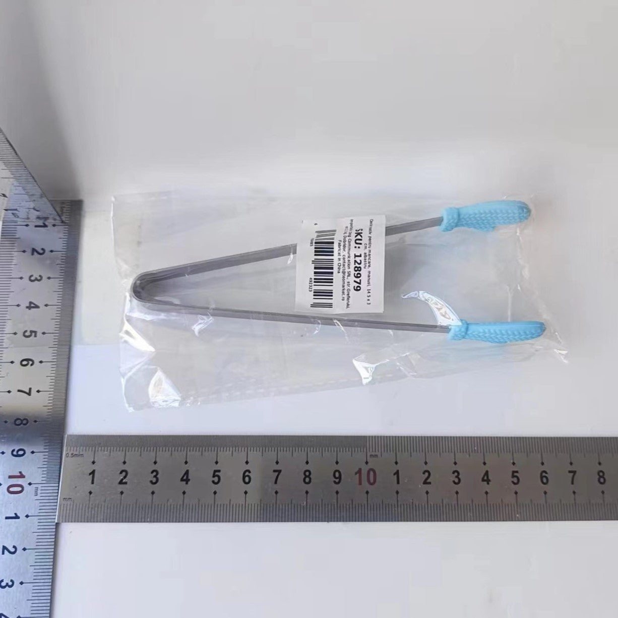 Cleste Creativ pentru Mancare, Model Manusi din Silicon, 14.5x3 cm, Rezistent la Temperaturi Inalte si Coroziune, Albastru
