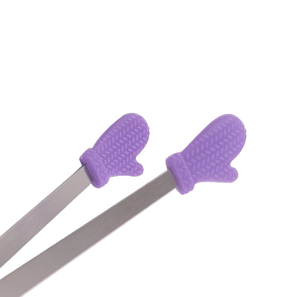 Cleste Creativ pentru Mancare, Model Manusi din Silicon, 14.5x3 cm, Rezistent la Temperaturi Inalte si Coroziune, Mov