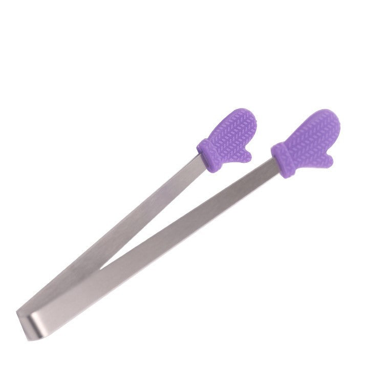 Cleste Creativ pentru Mancare, Model Manusi din Silicon, 14.5x3 cm, Rezistent la Temperaturi Inalte si Coroziune, Mov