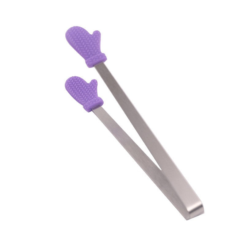 Cleste Creativ pentru Mancare, Model Manusi din Silicon, 14.5x3 cm, Rezistent la Temperaturi Inalte si Coroziune, Mov