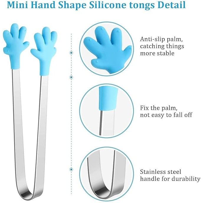 Cleste Creativ pentru Mancare, Model Manute din Silicon, 14.5x3 cm, Rezistent la Temperaturi Inalte si Coroziune, Albastru