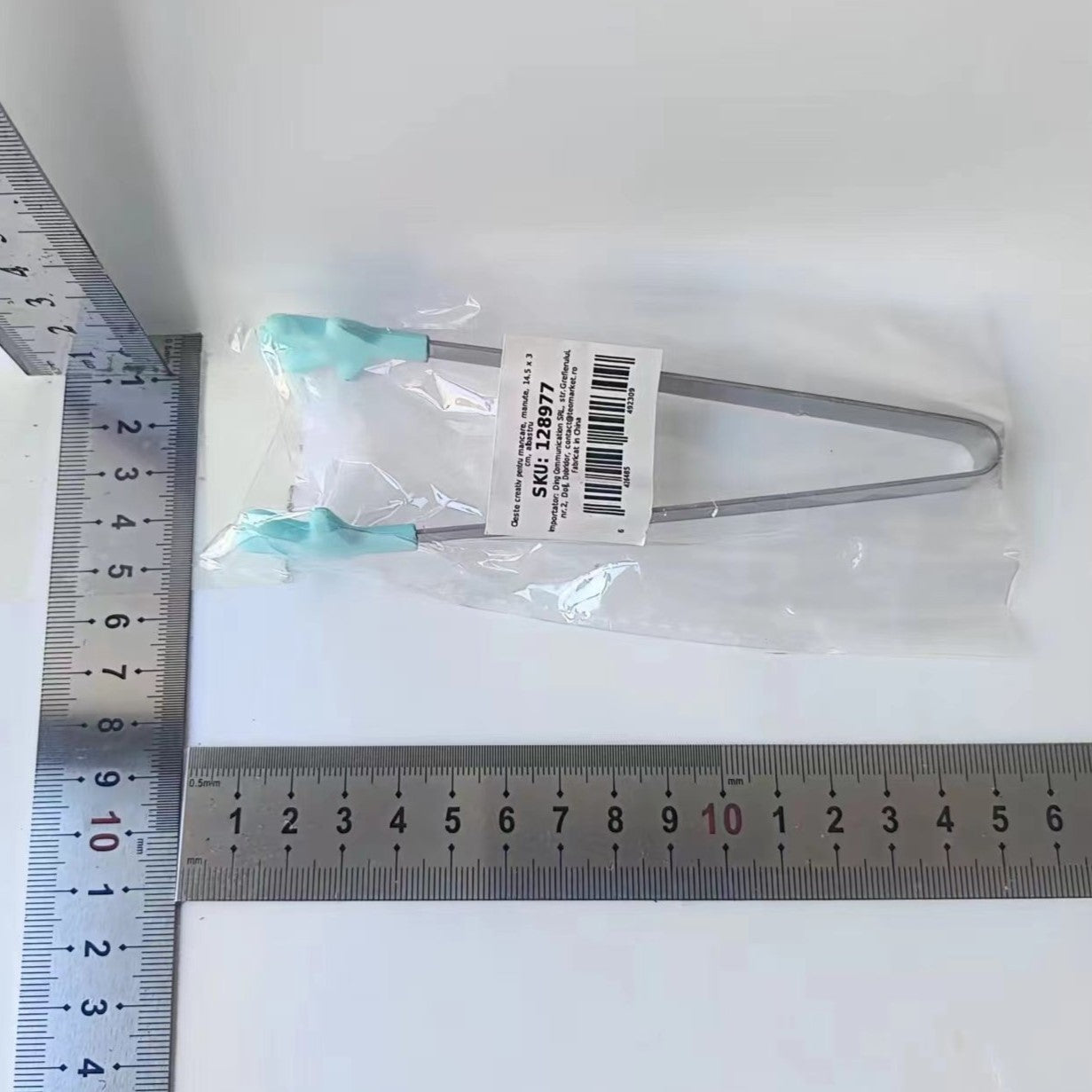 Cleste Creativ pentru Mancare, Model Manute din Silicon, 14.5x3 cm, Rezistent la Temperaturi Inalte si Coroziune, Albastru