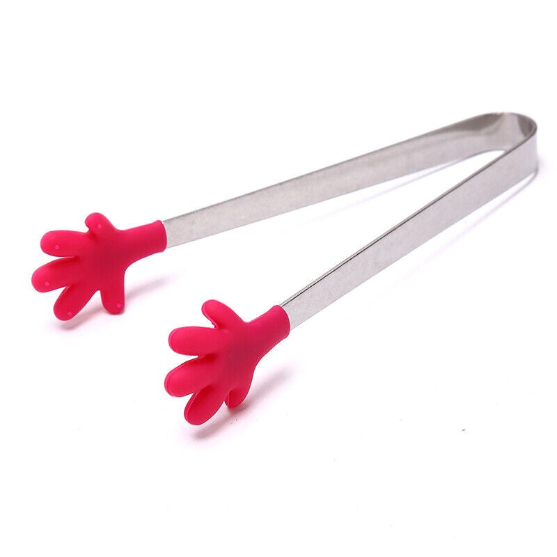 Cleste Creativ pentru Mancare, Model Manute din Silicon, 14.5x3 cm, Rezistent la Temperaturi Inalte si Coroziune, Rosu