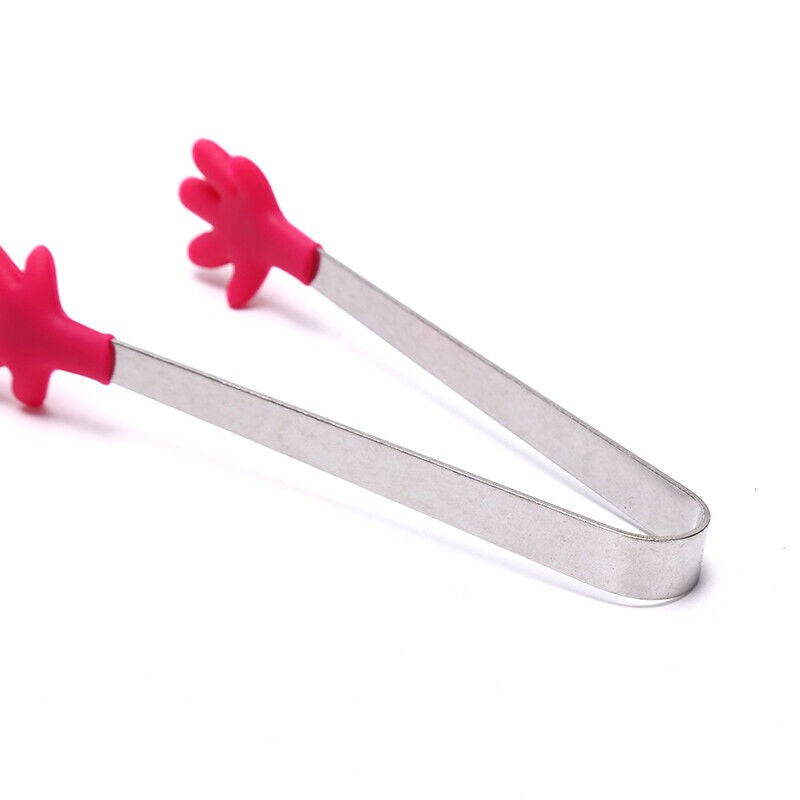 Cleste Creativ pentru Mancare, Model Manute din Silicon, 14.5x3 cm, Rezistent la Temperaturi Inalte si Coroziune, Rosu
