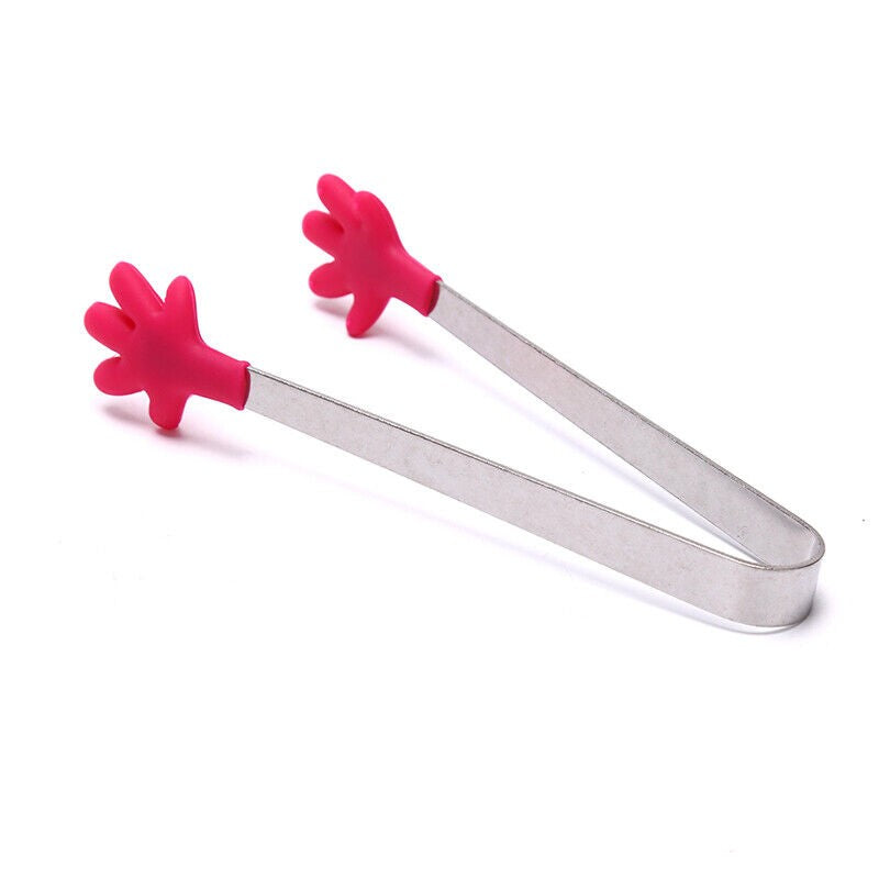 Cleste Creativ pentru Mancare, Model Manute din Silicon, 14.5x3 cm, Rezistent la Temperaturi Inalte si Coroziune, Rosu