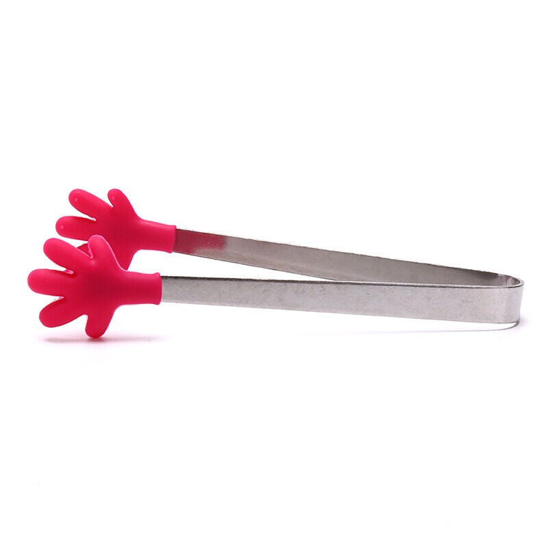 Cleste Creativ pentru Mancare, Model Manute din Silicon, 14.5x3 cm, Rezistent la Temperaturi Inalte si Coroziune, Rosu