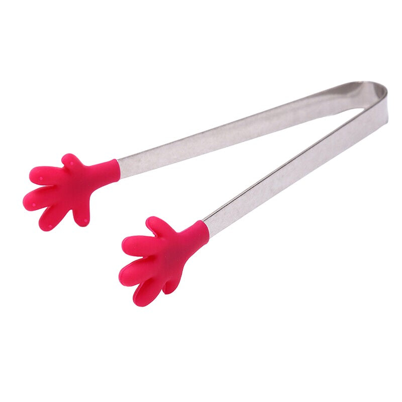 Cleste Creativ pentru Mancare, Model Manute din Silicon, 14.5x3 cm, Rezistent la Temperaturi Inalte si Coroziune, Rosu