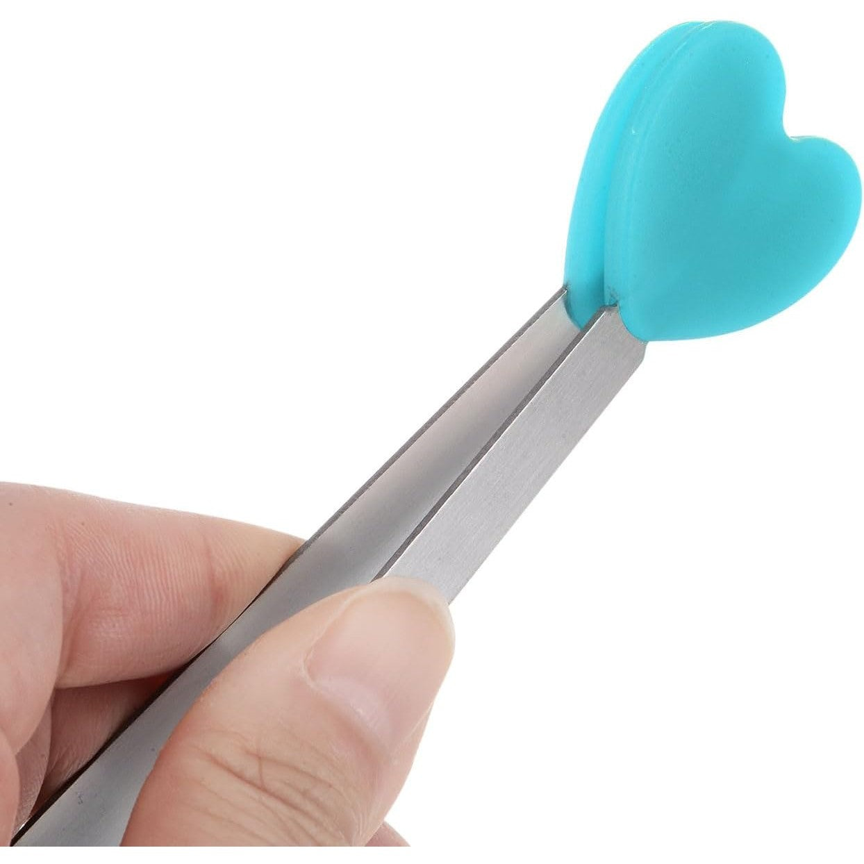 Cleste Creativ pentru Mancare, Model Inimioare din Silicon, 14.5x3 cm, Rezistent la Temperaturi Inalte si Coroziune, Albastru
