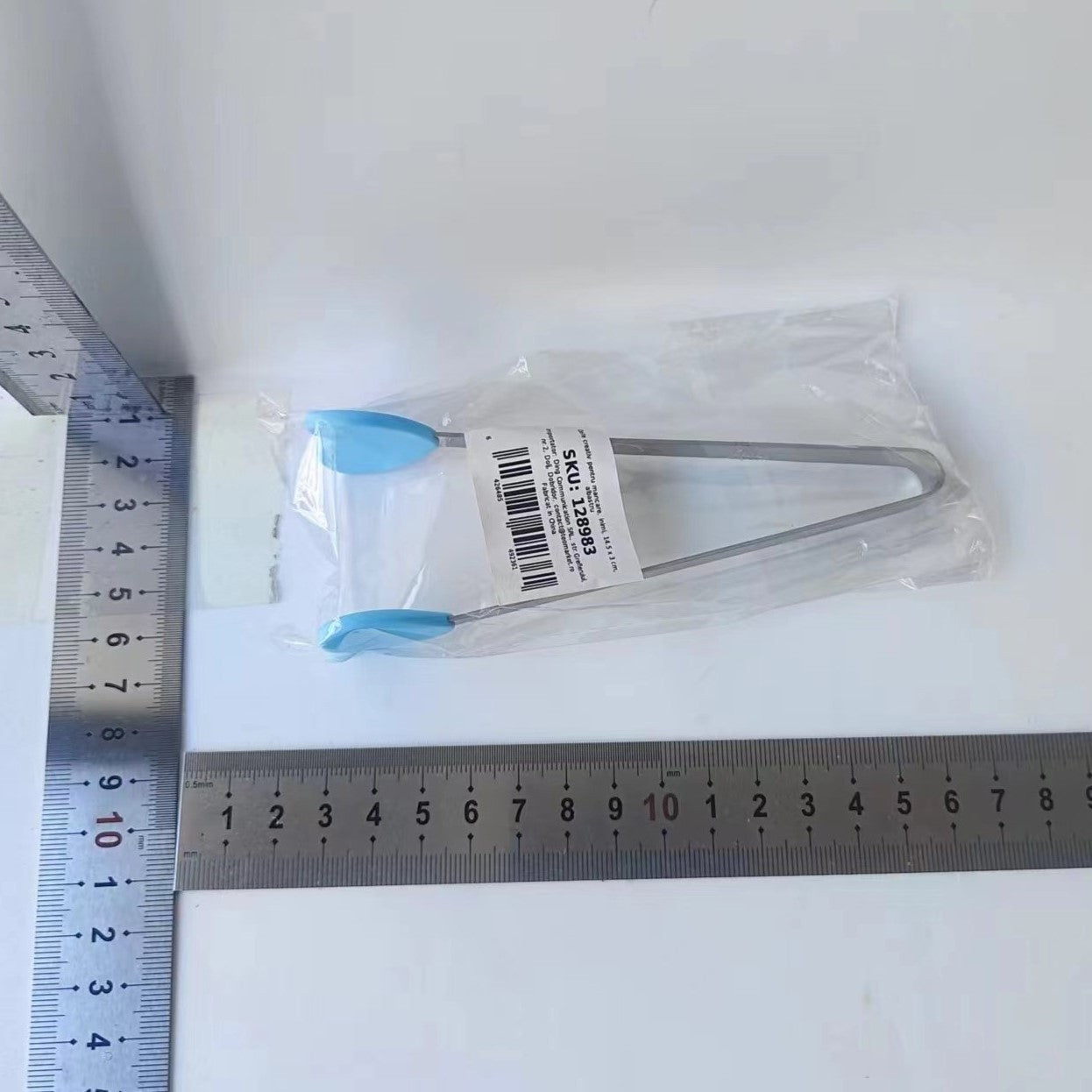 Cleste Creativ pentru Mancare, Model Inimioare din Silicon, 14.5x3 cm, Rezistent la Temperaturi Inalte si Coroziune, Albastru
