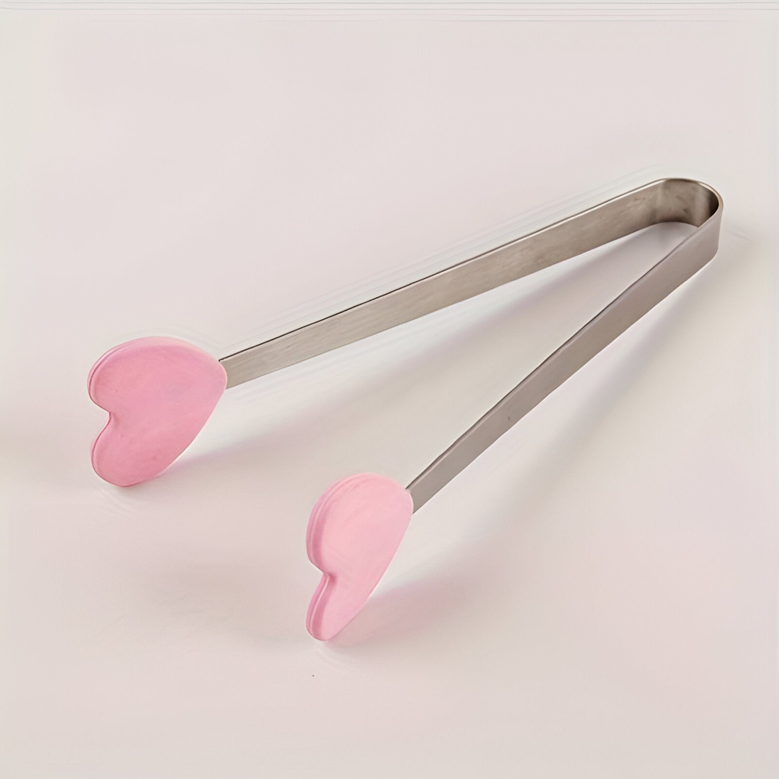 Cleste Creativ pentru Mancare, Model Inimioare din Silicon, 14.5x3 cm, Rezistent la Temperaturi Inalte si Coroziune, Roz