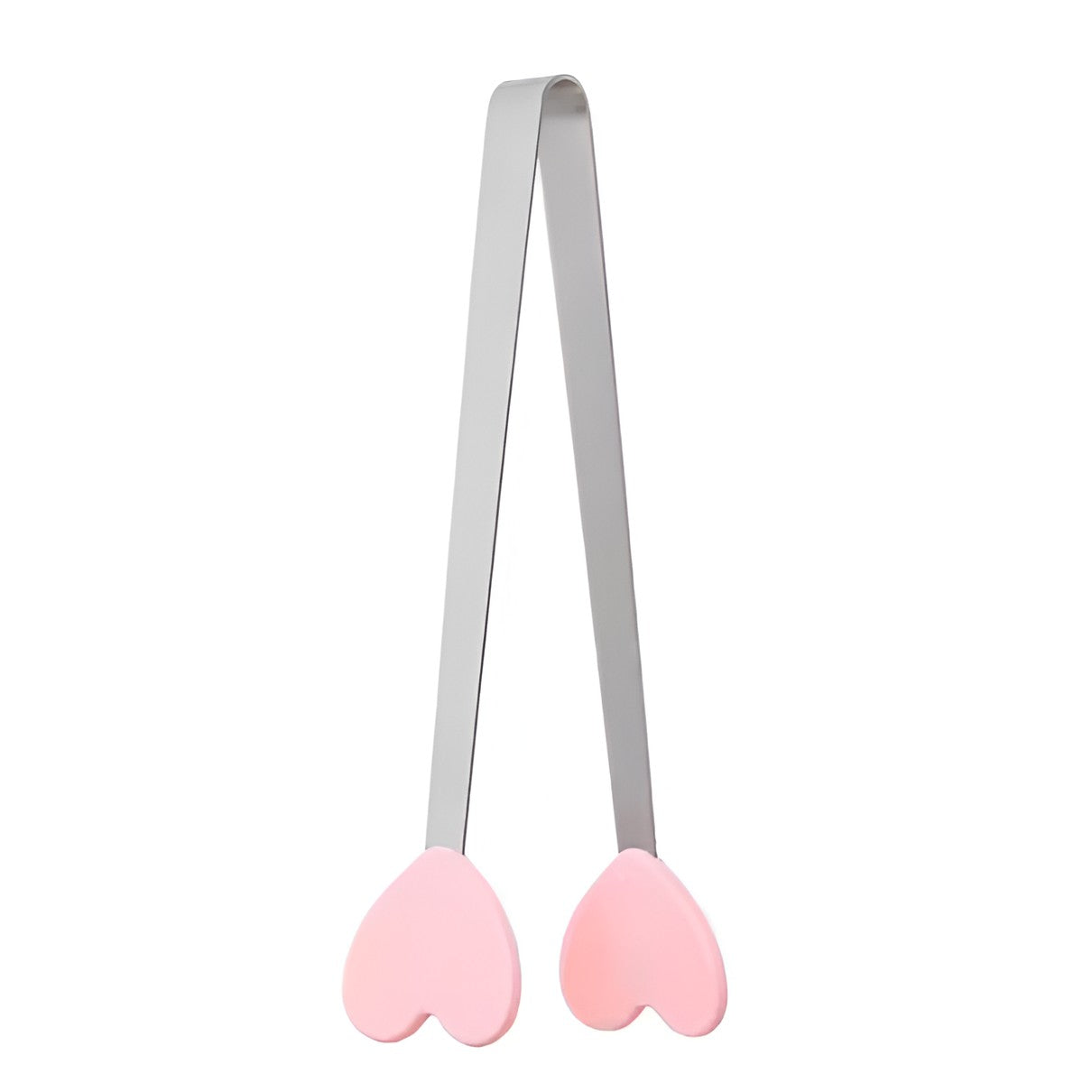 Cleste Creativ pentru Mancare, Model Inimioare din Silicon, 14.5x3 cm, Rezistent la Temperaturi Inalte si Coroziune, Roz
