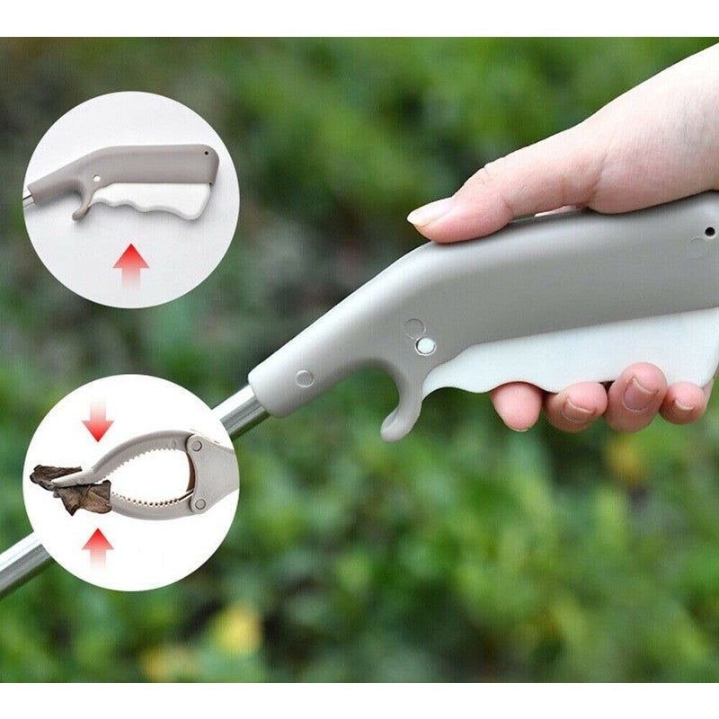 Cleste pentru Colectarea Deseurilor, din Metal si Plastic, 96.5 cm, Fara Maini Murdare, Gri
