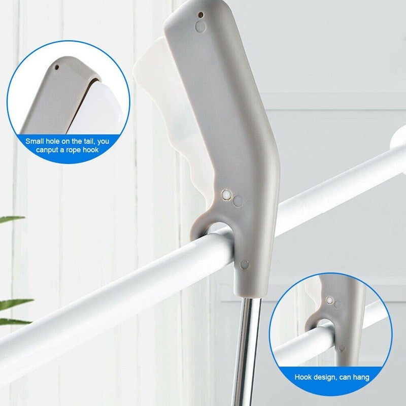 Cleste pentru Colectarea Deseurilor, din Metal si Plastic, 96.5 cm, Fara Maini Murdare, Gri