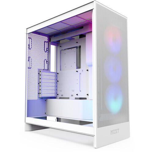 Carcasa NZXT H7 Flow RGB (2024), Mid-Tower, ATX, Alb "CM-H72FW-R1" – Carcase gaming