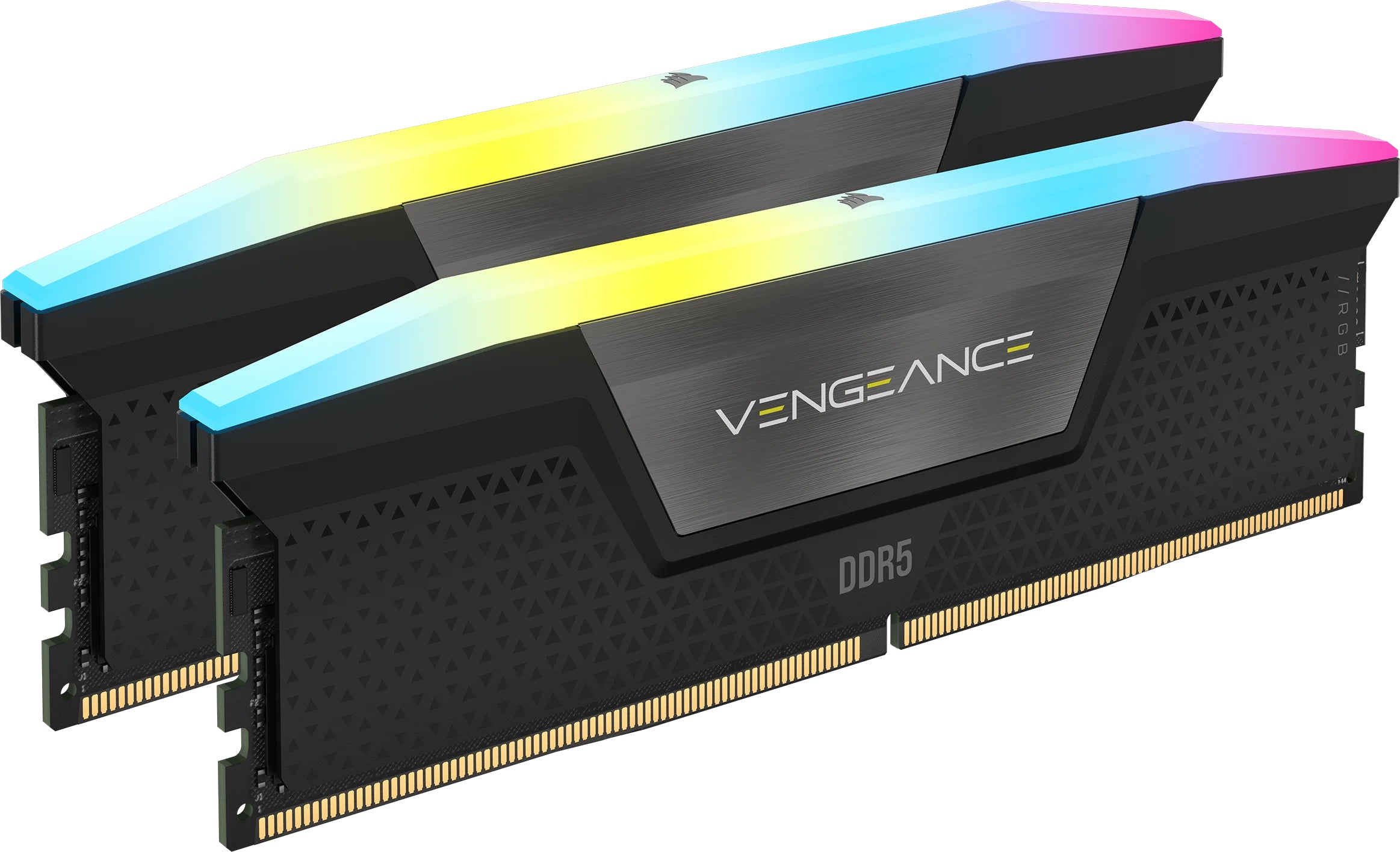 Corsair Vengeance RGB, 16GB, KIT 2 x 8GB, DDR5, 5200MHz, C40, 1.25V, Intel XMP, Negru "CMH16GX5M2B5200C40"