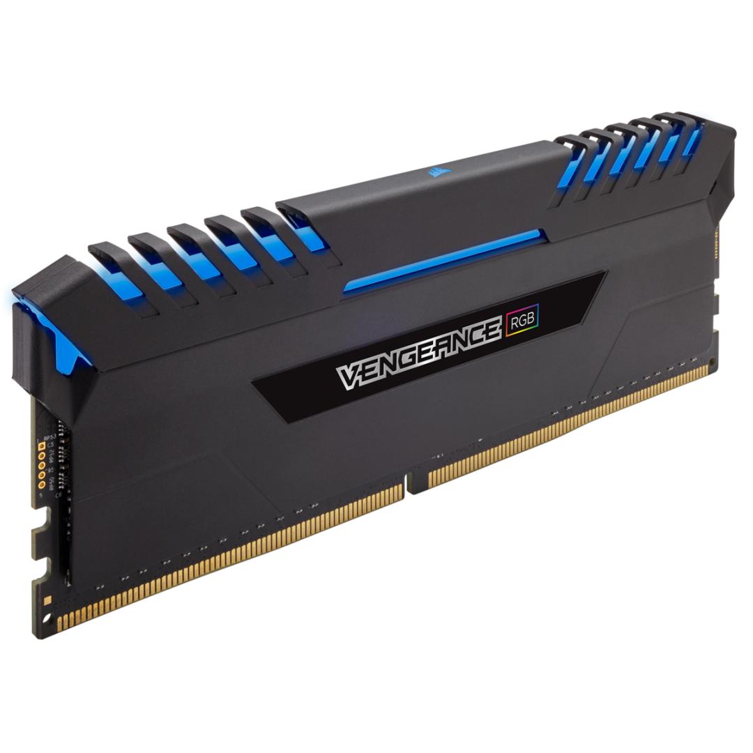 Memorie DDR Corsair DDR4 16 GB, frecventa 2666 MHz, 8 GB x 2 module, radiator, iluminare RGB, 