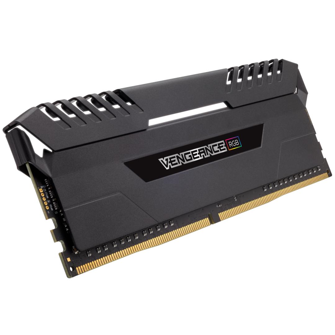 Memorie DDR Corsair DDR4 16 GB, frecventa 2666 MHz, 8 GB x 2 module, radiator, iluminare RGB, 