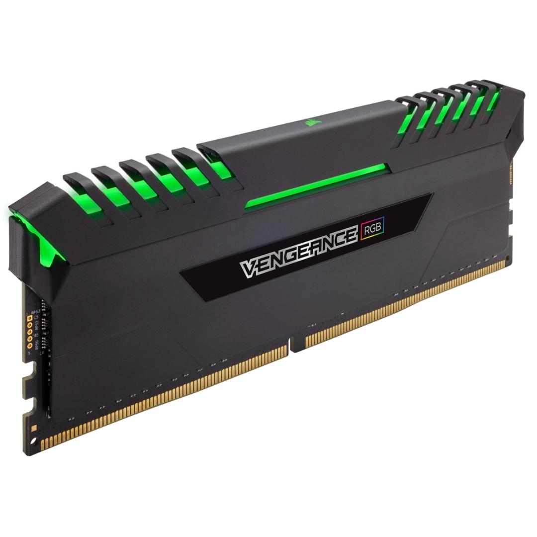 Memorie DDR Corsair DDR4 16 GB, frecventa 2666 MHz, 8 GB x 2 module, radiator, iluminare RGB, 