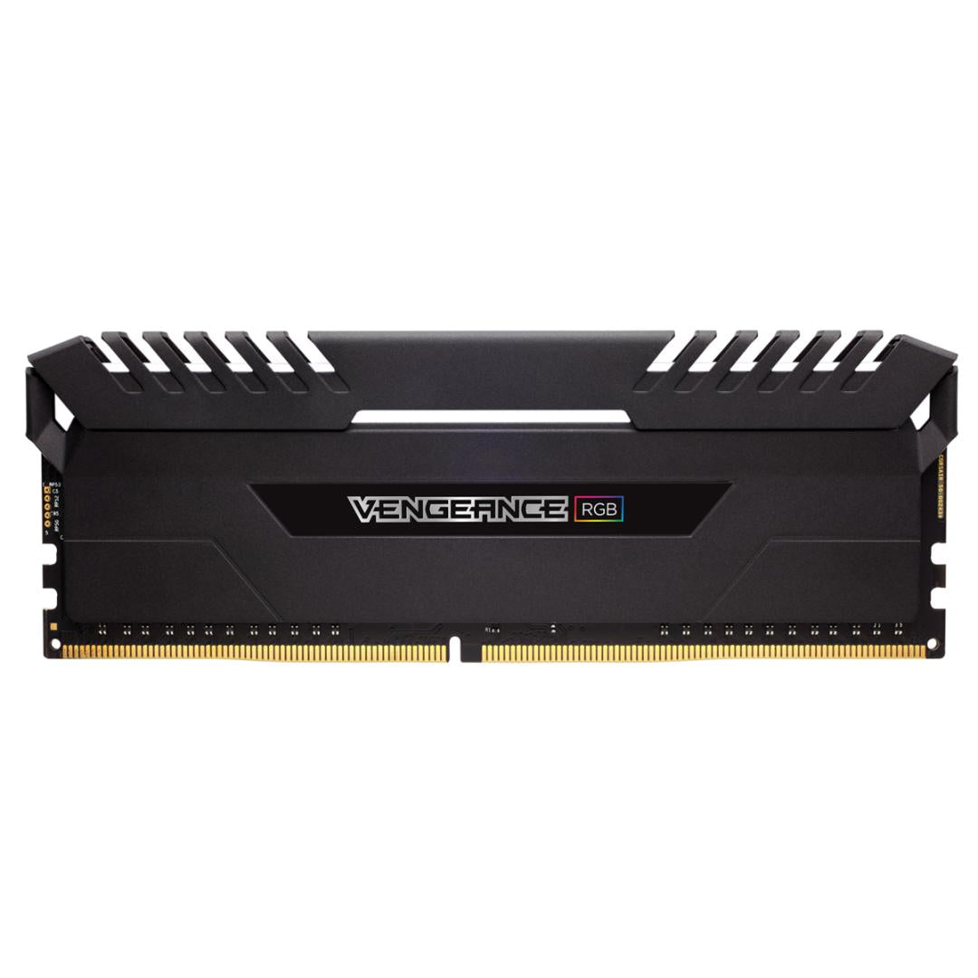 Memorie DDR Corsair DDR4 16 GB, frecventa 2666 MHz, 8 GB x 2 module, radiator, iluminare RGB, "CMW16GX4M2A2666C16"