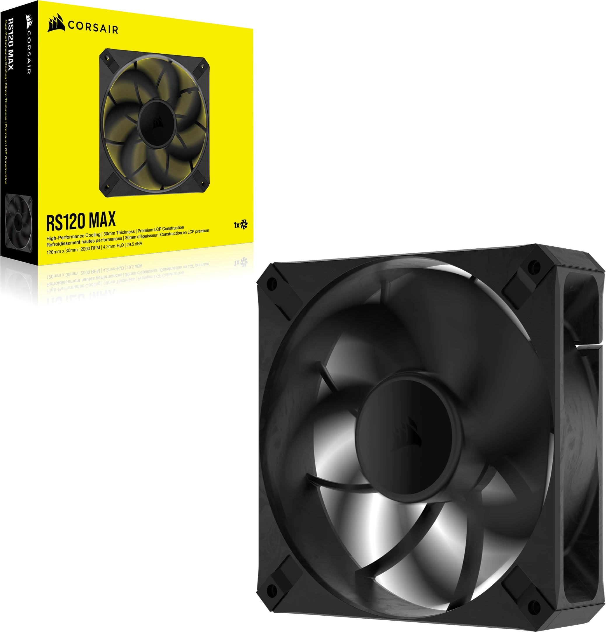 Ventilator Corsair RS120 MAX 120mm PWM, 2000 RPM, Negru "CO-9050170-WW"