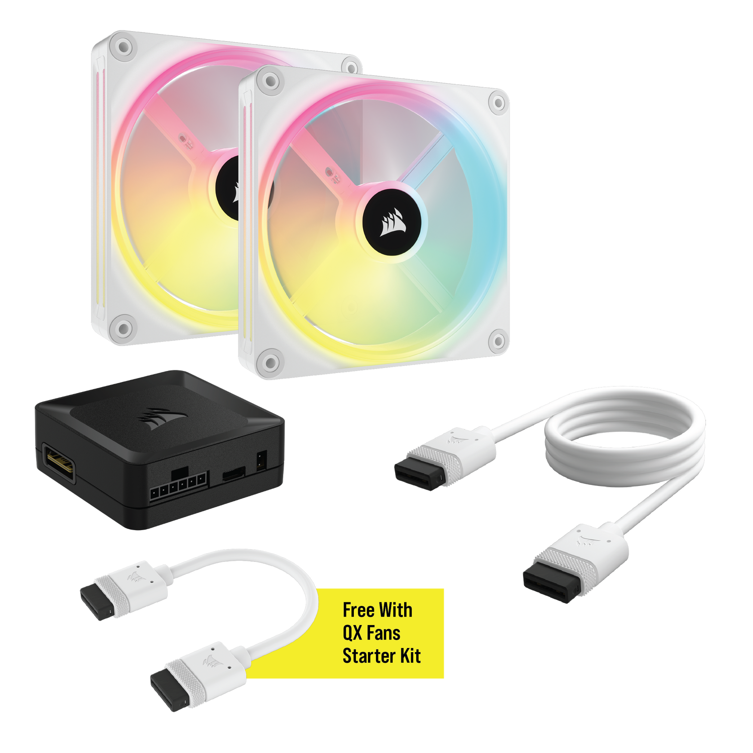 SET 2 ventilatoare Corsair, 140 mm 2000 rpm, LED RGB, "CO-9051008-WW"