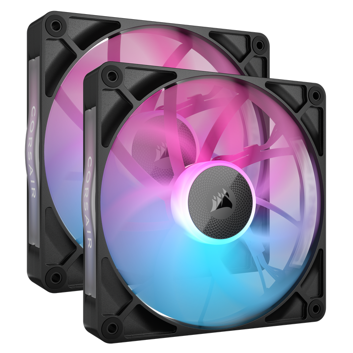 VENTILATOR Corsair iCUE LINK RX140 2x140mm RGB NEGRU, 0.300-1700 RPM +/- 10%,18.1-95.7 CFM, Presiune Statica:0.15-3.79