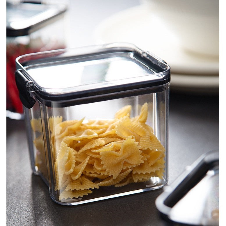 Recipient din Plastic, pentru Alimente/Obiecte, Inchidere Ermetica, 10.2 x 9.8 cm, 700 ml, Transparent