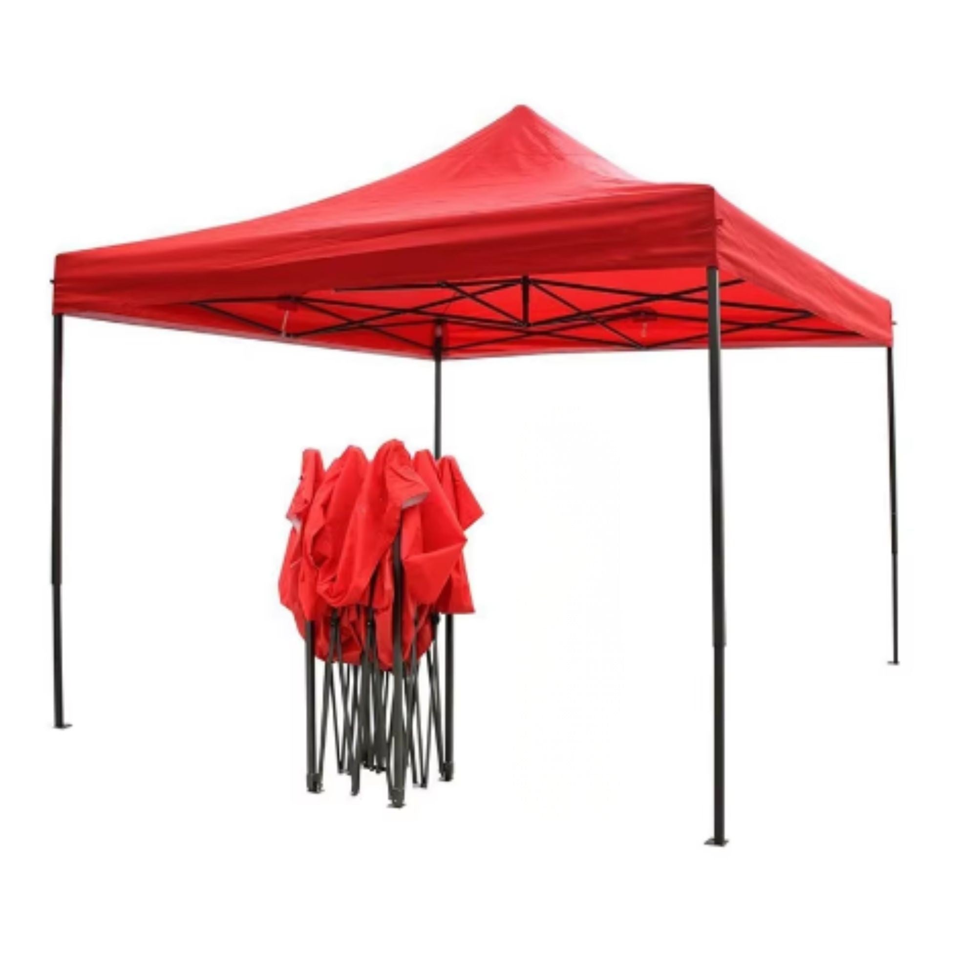 Copertina pentru Pavilion, Acoperis Cort, Pliabil, Copertina Rezistenta 420D, 185 g/m2, Protectie Ideala la Soare si Ploaie, 3 x 3 m, Rosu