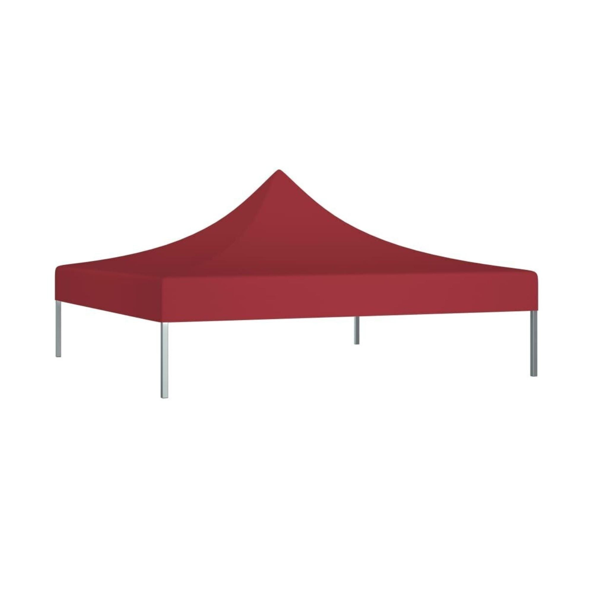 Copertina pentru Pavilion, Acoperis Cort, Pliabil, Copertina Rezistenta 420D, 185 g/m2, Protectie Ideala la Soare si Ploaie, 3 x 3 m, Rosu