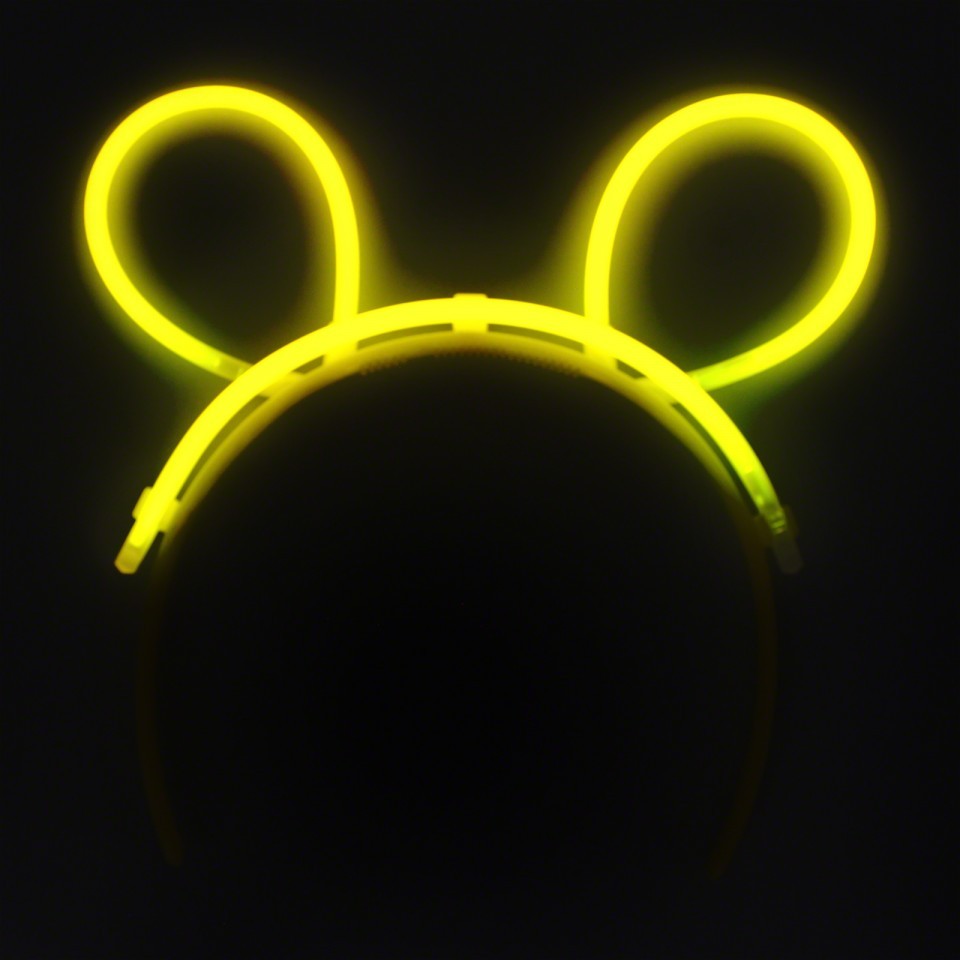 Cordeluta Decorativa, din Plastic, Fluorescenta, Accesoriu Petrecere, Galben