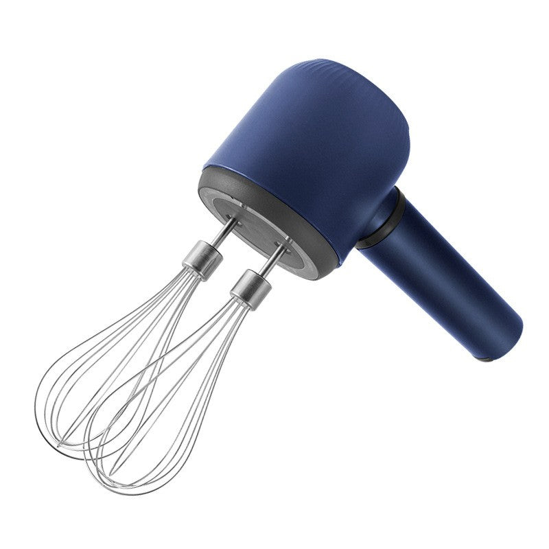 Mixer Electric fara Fir, Mixer pentru Oua Smantana Frisca, Maner Plastic, Usor de Utilizat si Depozitat, Cablu TYPE-C, 20 x 8.5 x 14.5 cm, Albastru Inchis