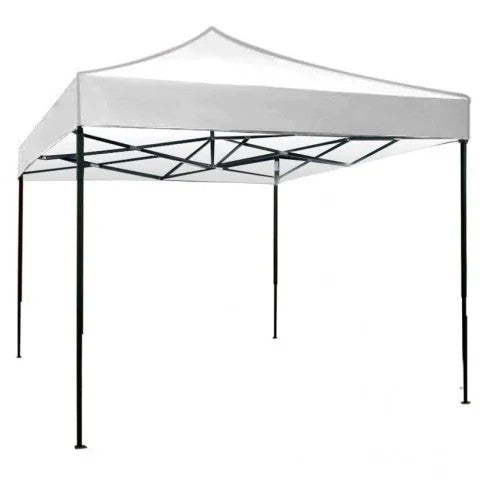 Cort pliabil pentru Evenimente, cadru metalic pentru curte si gradina, 2x2 m, Alb, Flippy