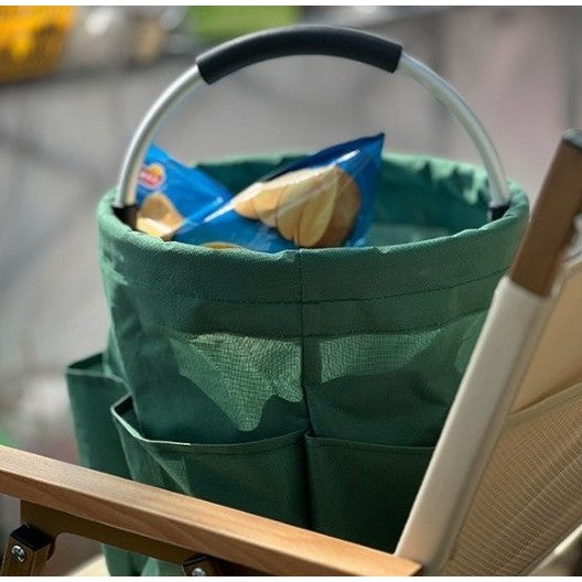Geanta Cos pentru Scule de 17L, Buzunare Exterioare, Cos de Picnic Portabil, Cos pentru Plaja, Cos pentru Curatenie, din Material Oxford 600 D, 28 x 28 x 28 cm, Verde