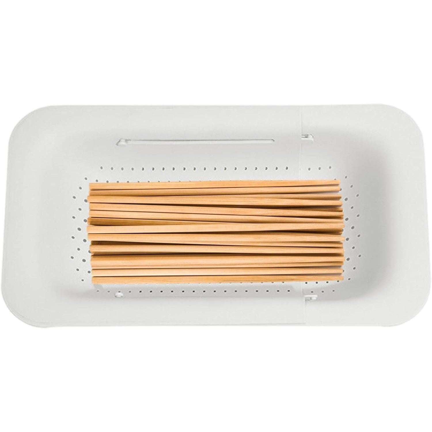 Cos de Scurgere pentru Chiuveta de Bucatarie, Plastic, Telescopic, 36x20x5 cm, Alb