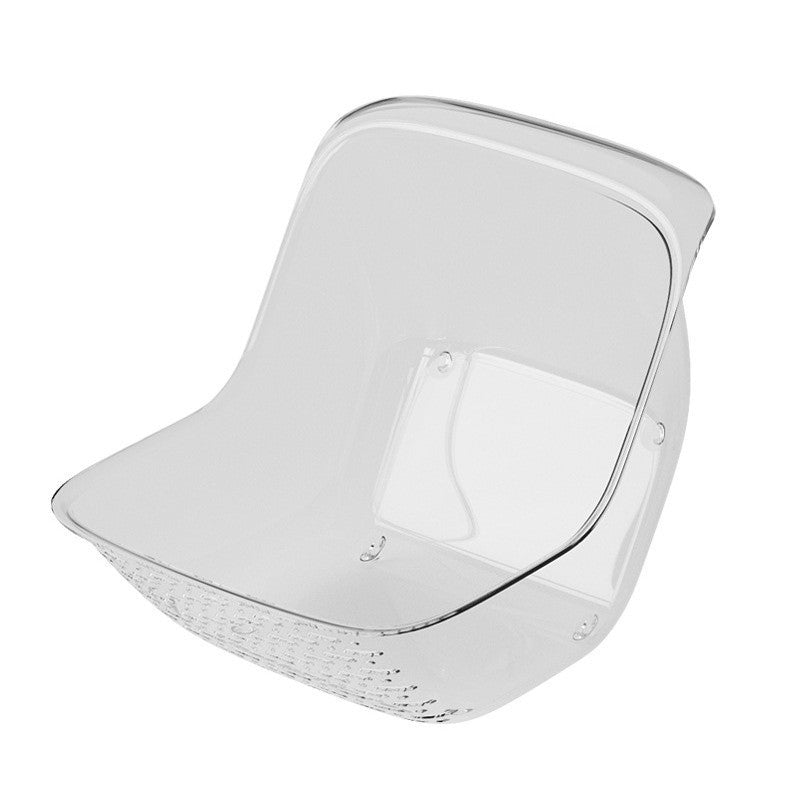 Cos de Spalat Legume/Fructe, cu Scurgere Apa, din PET, 15.5 x 18.6 x 16.2 cm, Transparent