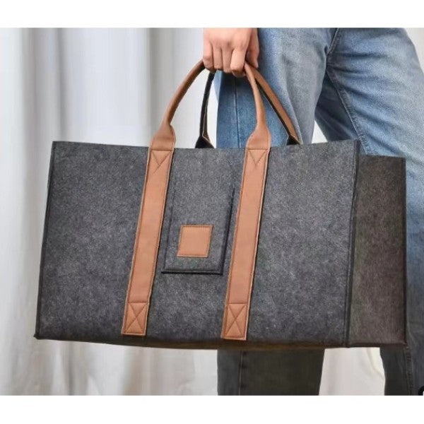 Cos Multifunctional pentru Rufe, Cos Depozitare, Gri Inchis, 50x34x32, Geanta Durabila pentru Lemne si Accesorii