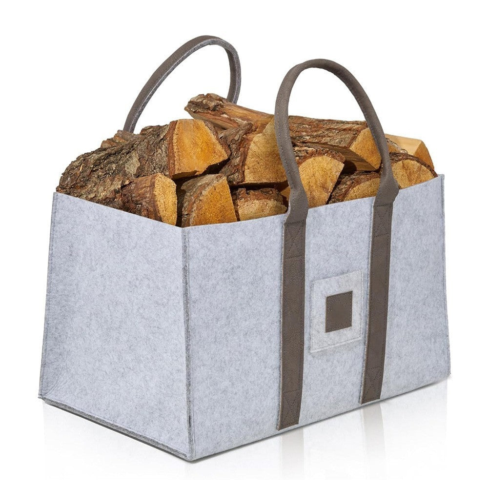 Cos Multifunctional pentru Rufe Murdare, Cos Depozitare, Gri, 50x34x32, Geanta Durabila pentru Lemne si Accesorii