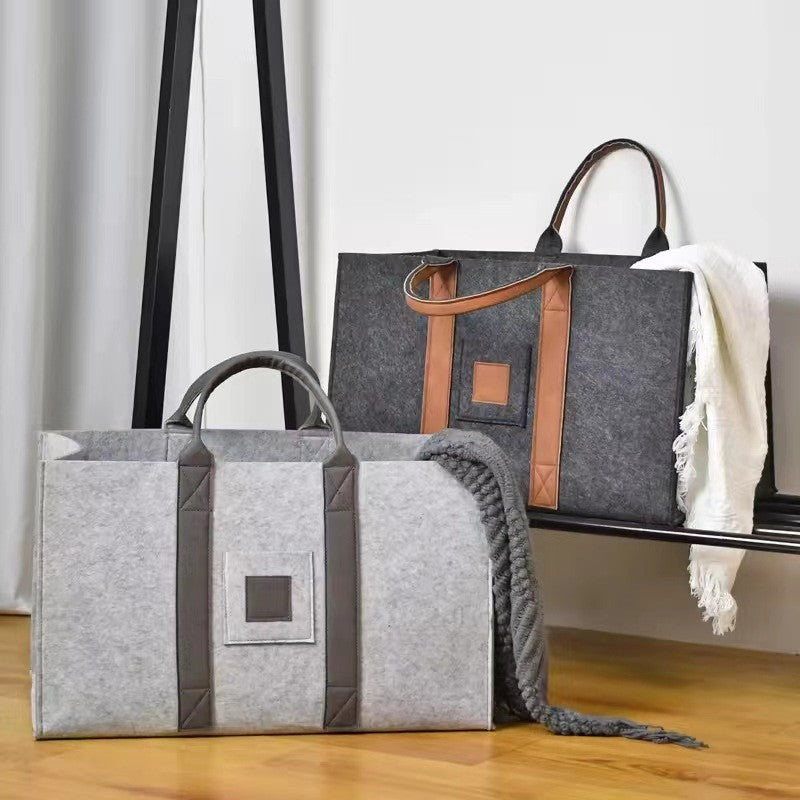 Cos Multifunctional pentru Rufe Murdare, Cos Depozitare, Flippy, Gri, 50x34x32, Geanta Durabila pentru Lemne si Accesorii