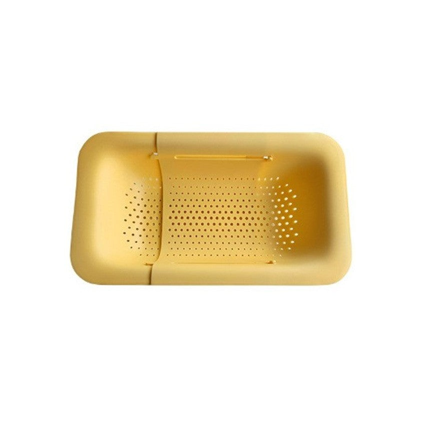 Cos pentru Scurgere Chiuveta de Bucatarie, Plastic, Telescopic, 36x20x5 cm, Galben