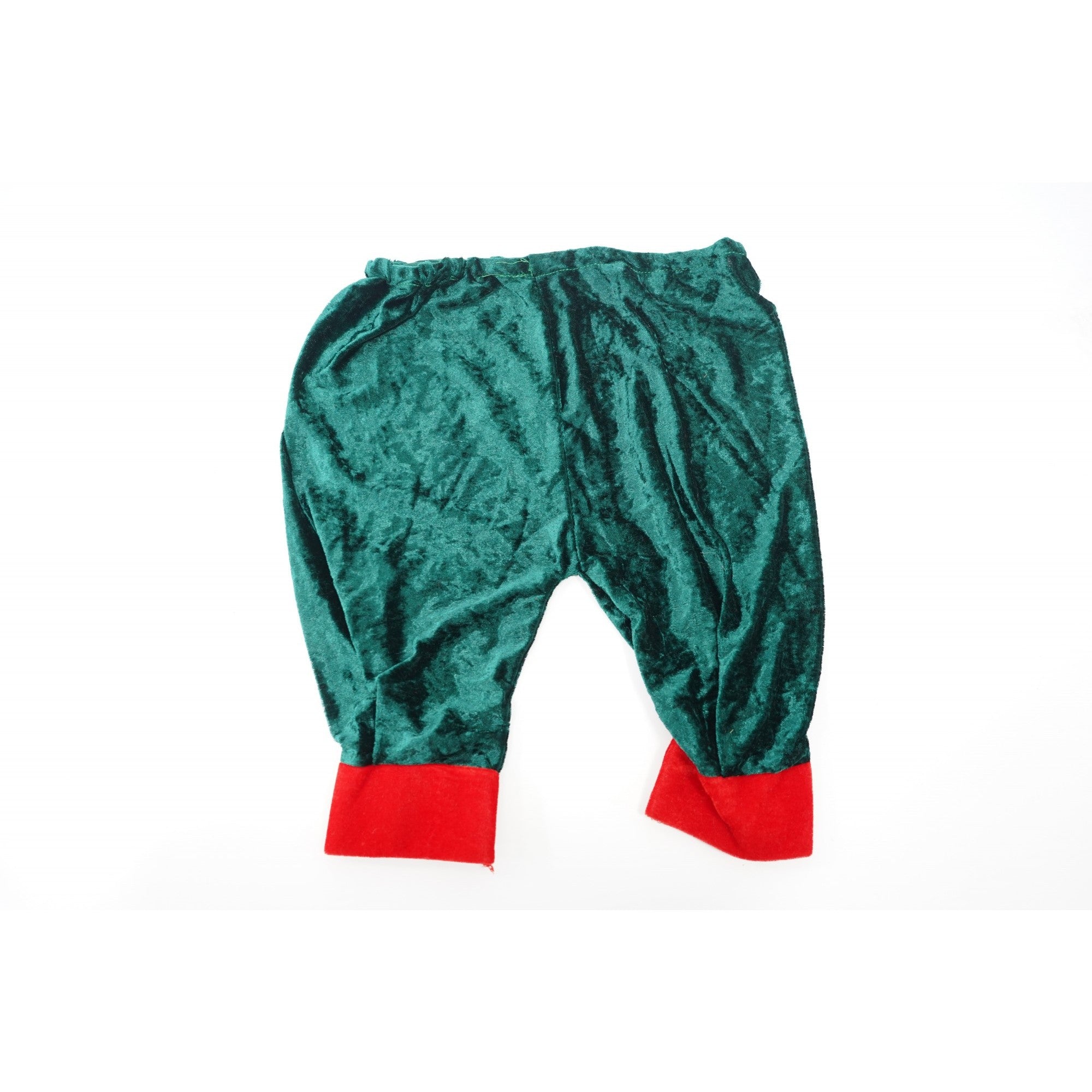 Costum Craciun, Spiridus, rosu-verde, 10 - 13 ani, catifea