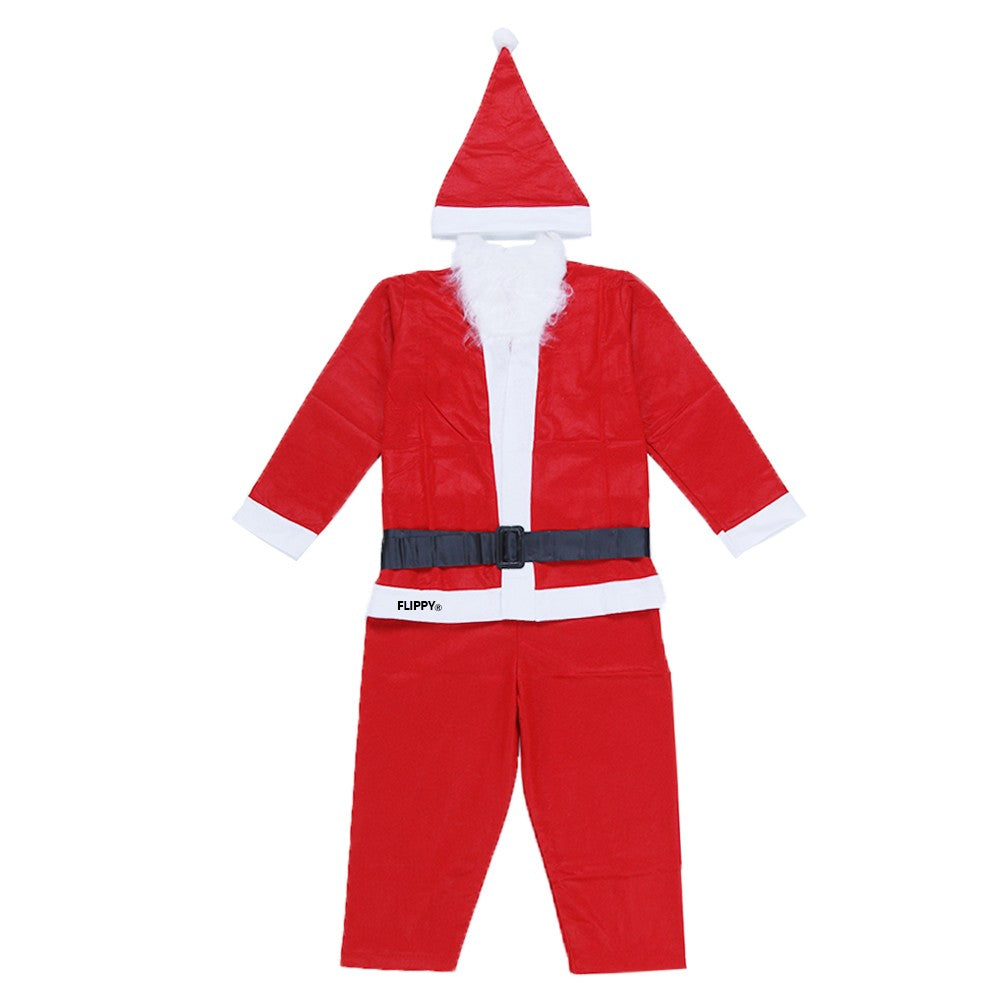 Costum Mos Craciun ® Baiat, 7-9 ani, 5 piese, Polar